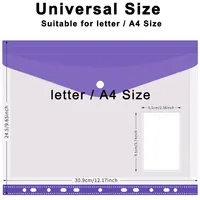 12pcs six-color file organizer, 11-hole plastic expanding folder for 2/3/4 ring binders with snap closures and blank labels. 2