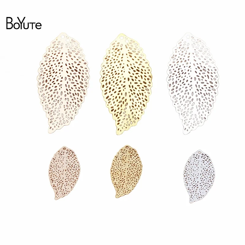 

BoYuTe (100 шт./лот) металлическая латунная филигранная искусственная кожа материалы ручной работы