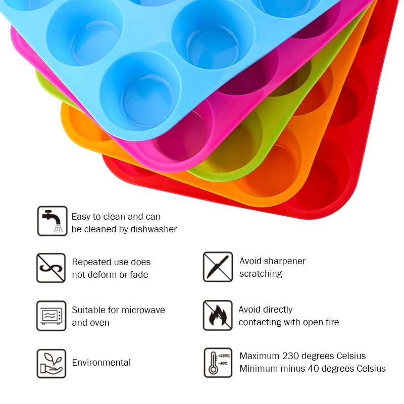 Non-Stick Silicone Material and Size Detail