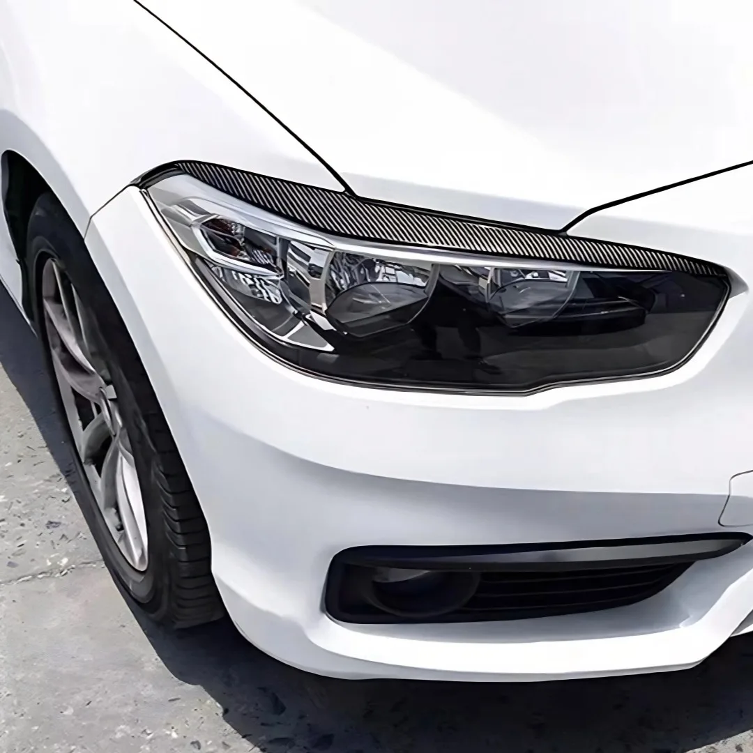 BMW 1 시리즈 F20 F21 116d 118i 120i 120d M135i 2015-2019 차량용 프론트 헤드라이트 아이브로우 아이리드 글로시 블랙 트림 스타일링 개조