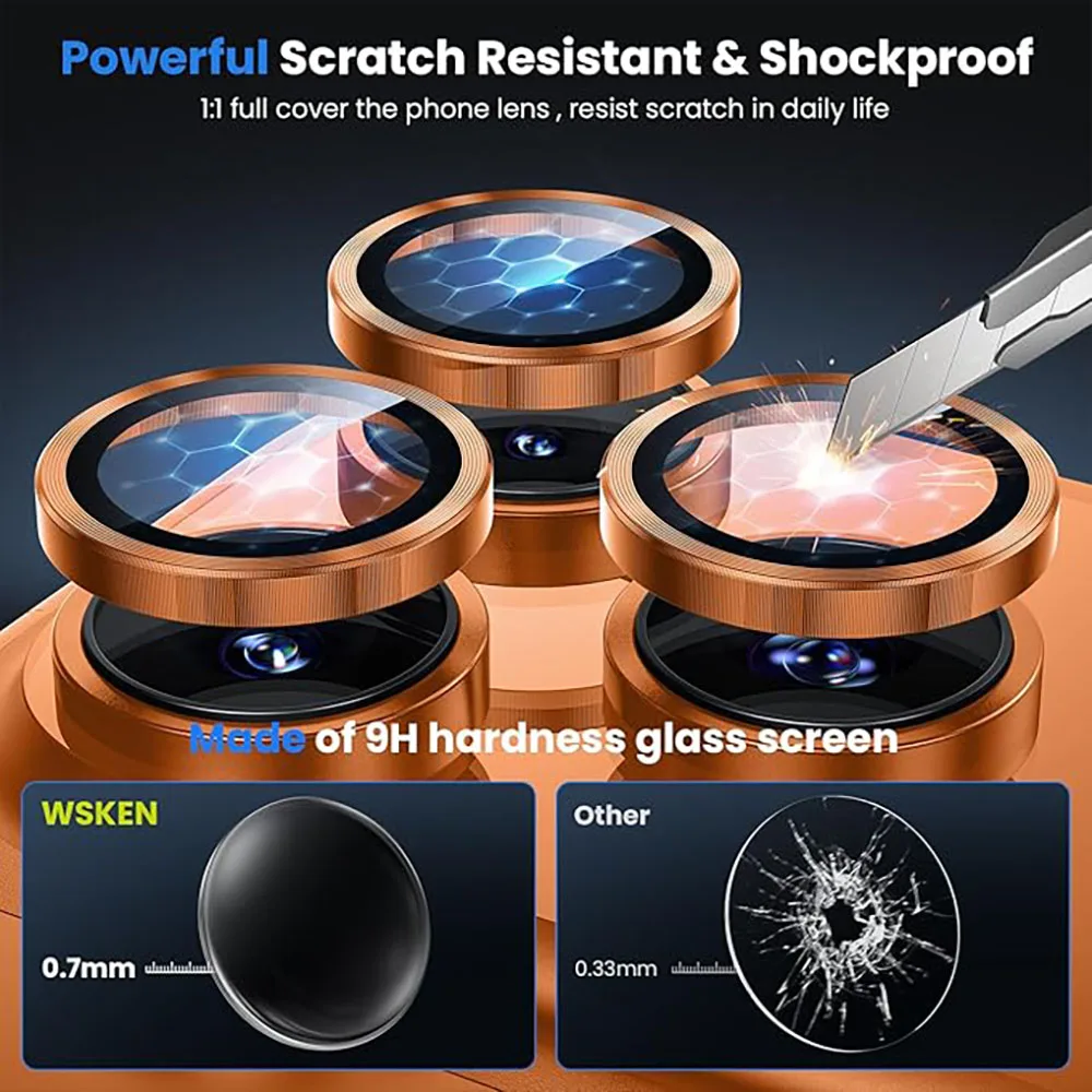 Premium Metal Camera Lens Protector with Air Ring Lens Glass - Pro Max Accessories
