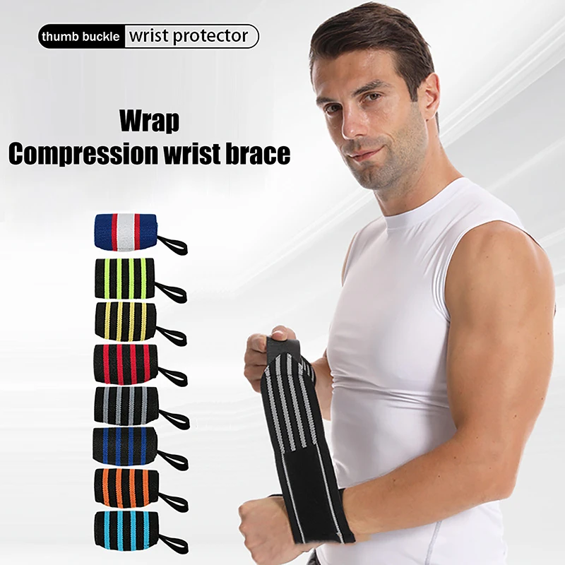 Fitness Wristband Strap Weight Lifting Push Up Power Winding Wristband Sweat Absorption Power Band Hard Pull Wrist Protection