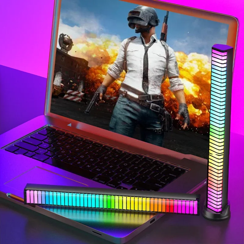 LED Rhythm Ambient Light Sound Control Light Smart APP Control Music Rhythm Gaming Desktop Decoration Creative Colorful