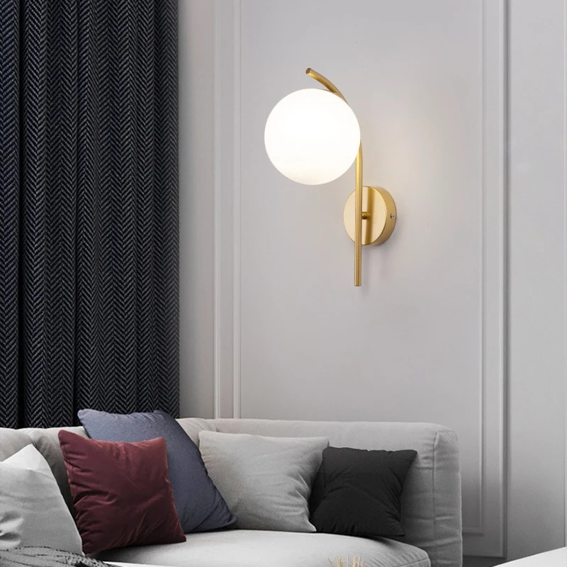 Nordic Frosted Glass LED Wall Sconce