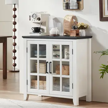 Storage Cabinet with Windowpane Doors 1