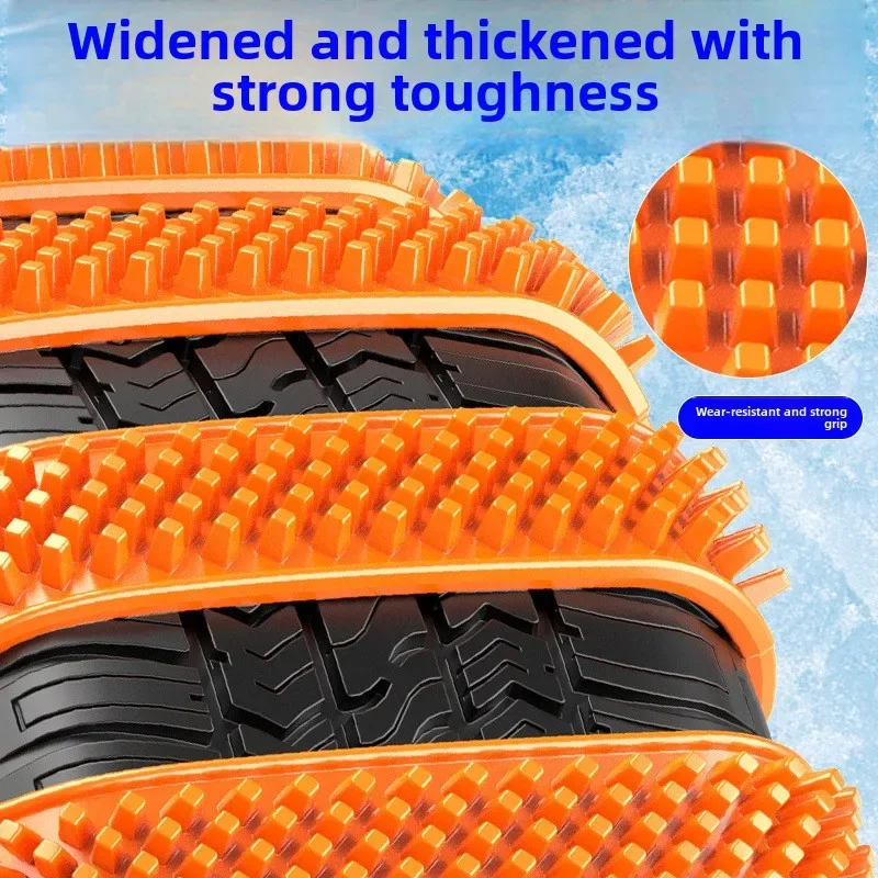 Car tyre anti-skid chain 1-10PCS Winter anti-slip tyre ties Outdoor snow Orange thickened Non slip chains Emergency accessories