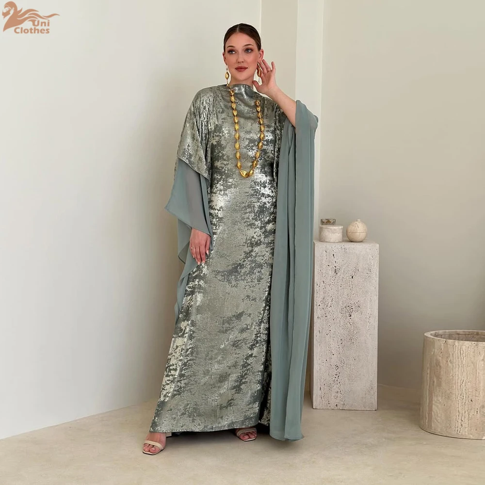 sachin and babi light blue dress Customized Luminous Luxury Kaftan Dresses Women Turkey Dolman Sleeve Muslim  Evening Dress Dolman Sleeve Night Dress
