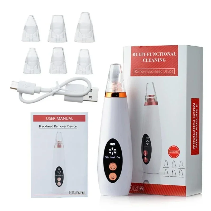Blackhead Remover Acne Remover Facial Pore Cleanser Electric Blackhead Remover Vacuum Pore Cleaning Facial Black Spots White Dot Pimple Acne Cleaner Face Care Tool Beauty