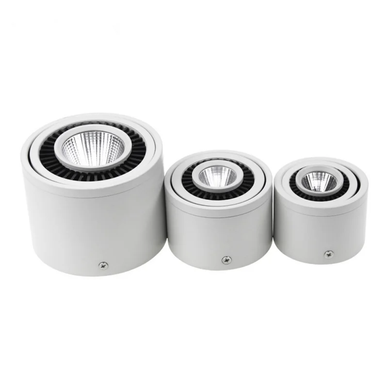 Surface Mounted Dimmable LED Downlight AC110V/220V Ceiling Light Rotatable COB Spotlight 9W12W15W20W Indoor Home Decoration