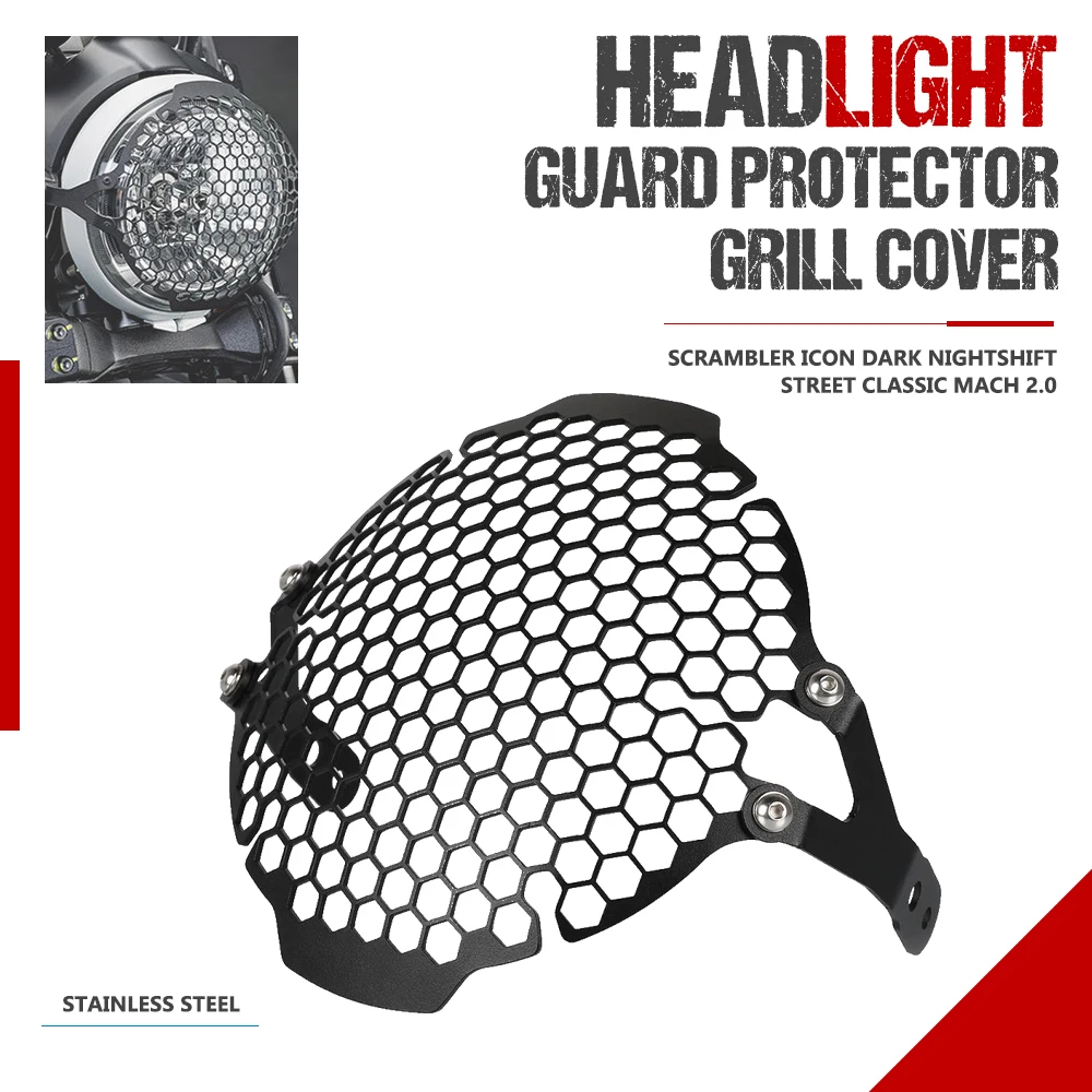 

Lampshade Head light Lamp Accessories For Ducati Scrambler Sixty2 Scrambler Cafe Racer Headlight Guard Lamp Hoods Protector