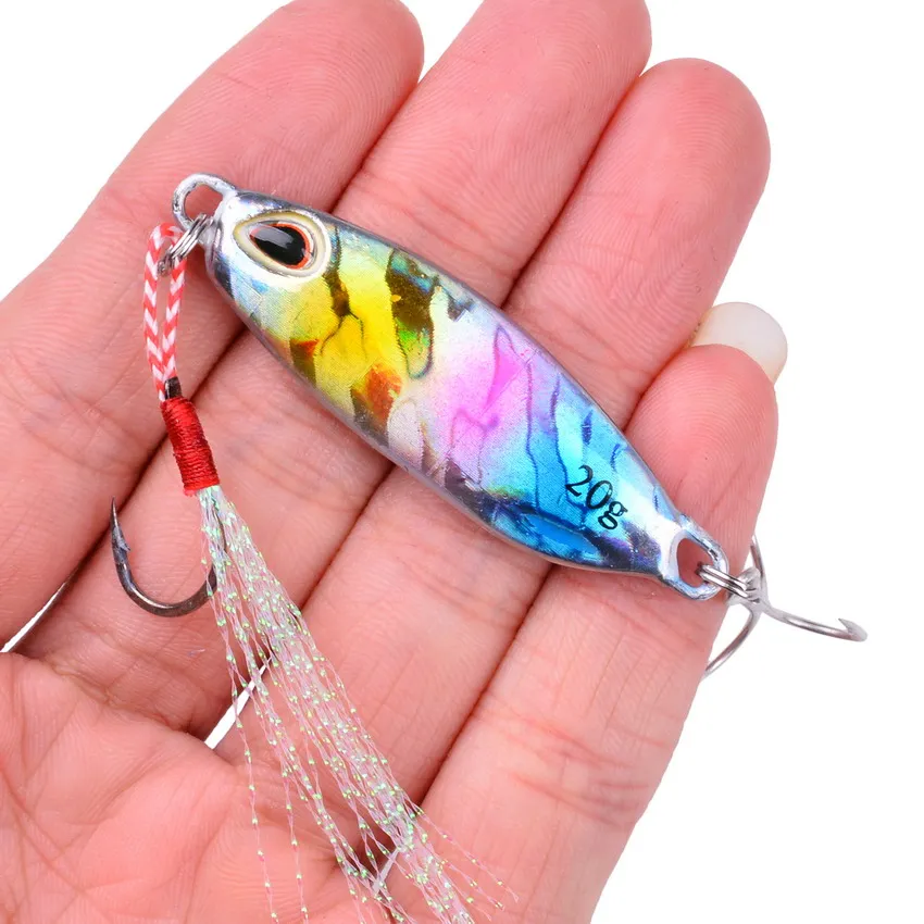 Metal Slow Jig Cast Spoon15g- 40g 50g Artificial Bait Shore