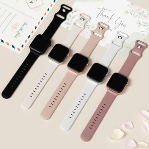 Bands for apple watch strap 40mm 44mm 45mm 49mm 41mm 38mm silicone correa bracelet iwatch series 3 4 5 6 7 8 9 ultra 2 se 40 mm