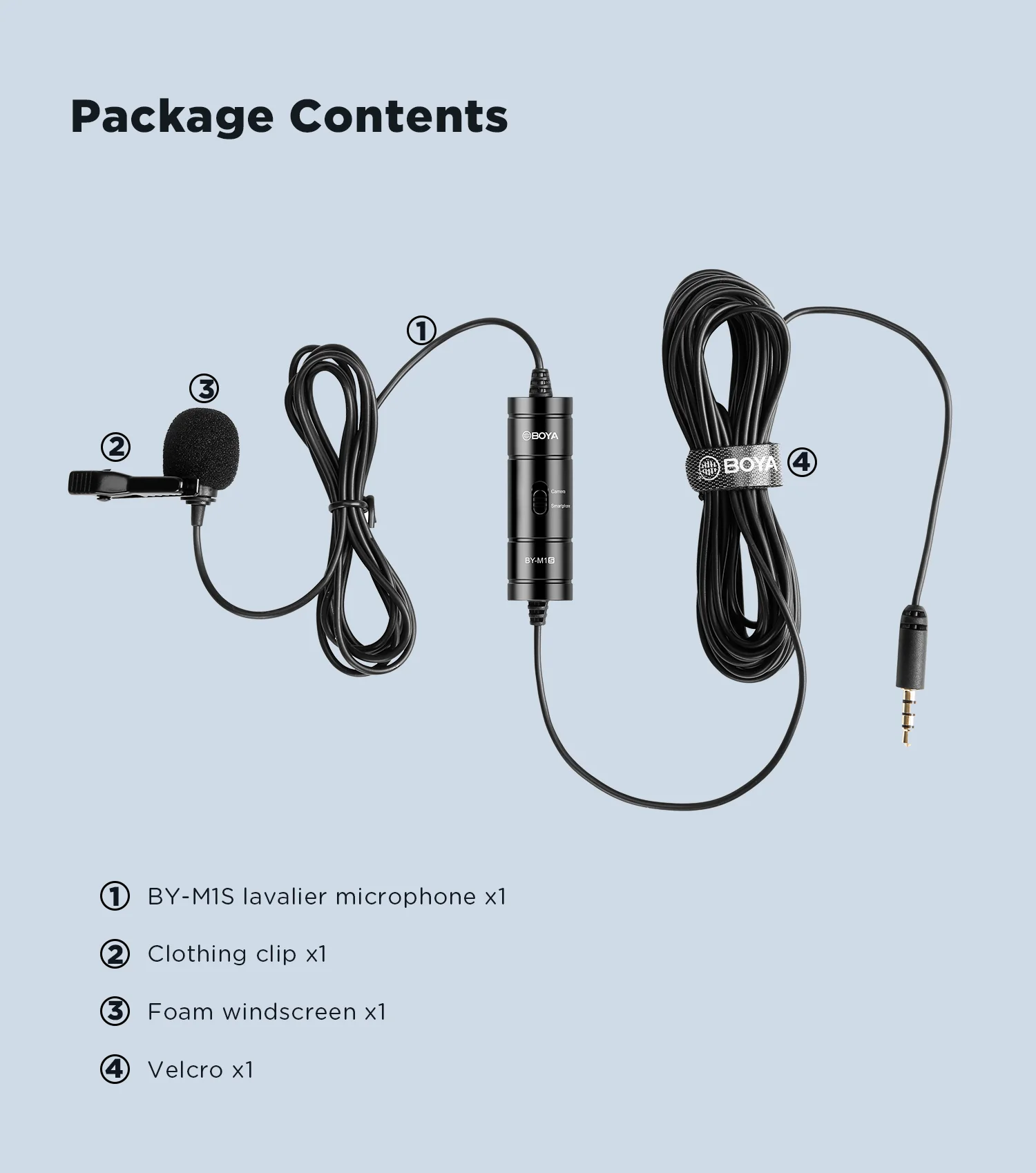 BOYA BY-M1 PRO M1DM Professional Lavalier Condenser Microphone for PC Mobile Phone iPhone Podcast Lapel Microphone Blogger Vlog