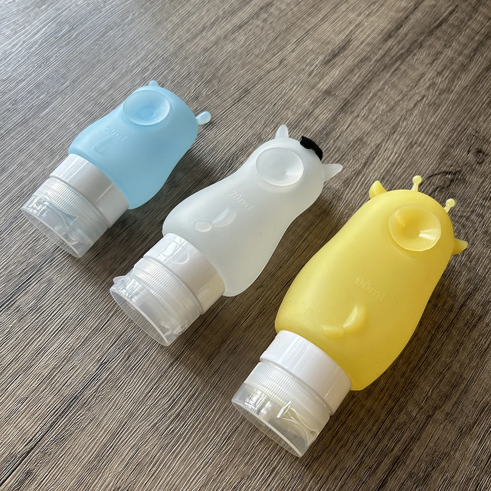 Leak-Proof Silicone Travel Toiletry Bottles - Refillable and Squeezable, BPA-Free
