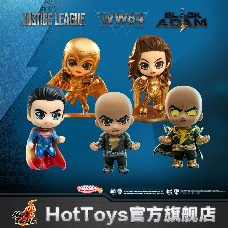 

Hot Toys Justice League Black Adam Cosbaby Mini Collection Doll Anime Action Figure Ornament Model Gift