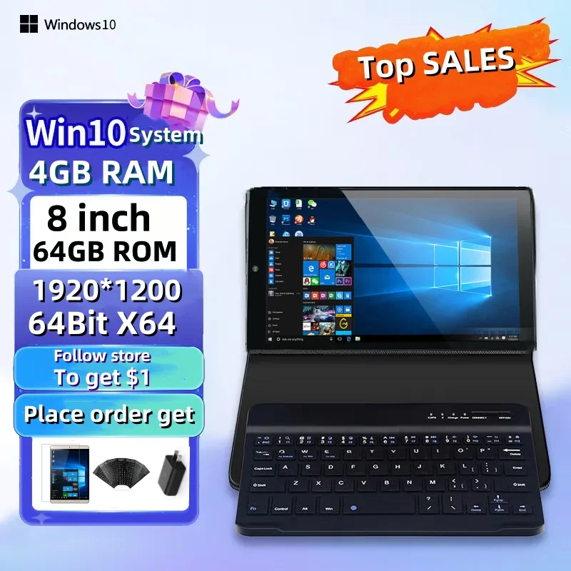 

Мини-планшет X64 AR2, 8 дюймов, 4 + 64 ГБ, Windows 10, 4 ядра, 1920*1200 IPS, Wi-Fi, двойная камера