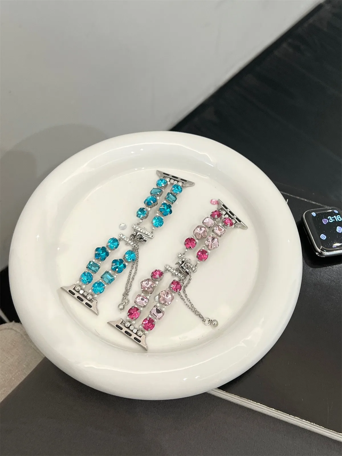 Cinturino per orologio in acciaio inossidabile per gioielli per iWatch Ultra 2 Series 10/9/8/7/6/5 Cinturino per orologio alla moda 42/44/45/46/49mm 38/40/41mm_voghion.com