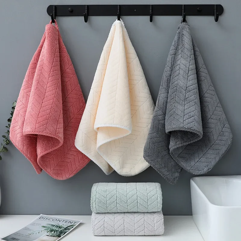 Thickened Coral Velvet Towel Adult Bath Towel Household Quick Dry Cleaning Face Microfiber Towel Ncreased Thickened Are Soft 2