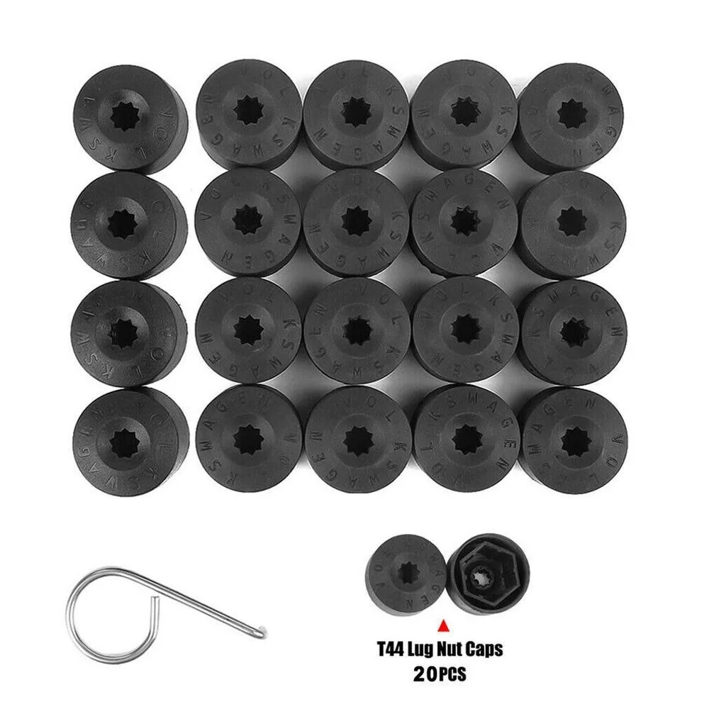 

20pcs Black Exterior Protection Wheel Lug Nut Bolt Cap Covers With Removal Tool For VW For Golf For Bora For Passat For Jetta