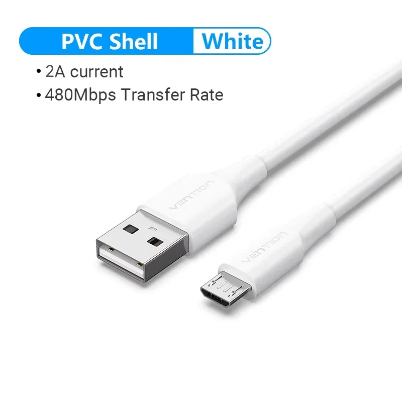 High-Speed USB 2.0 to Micro-B Fast Charging Data Cable
