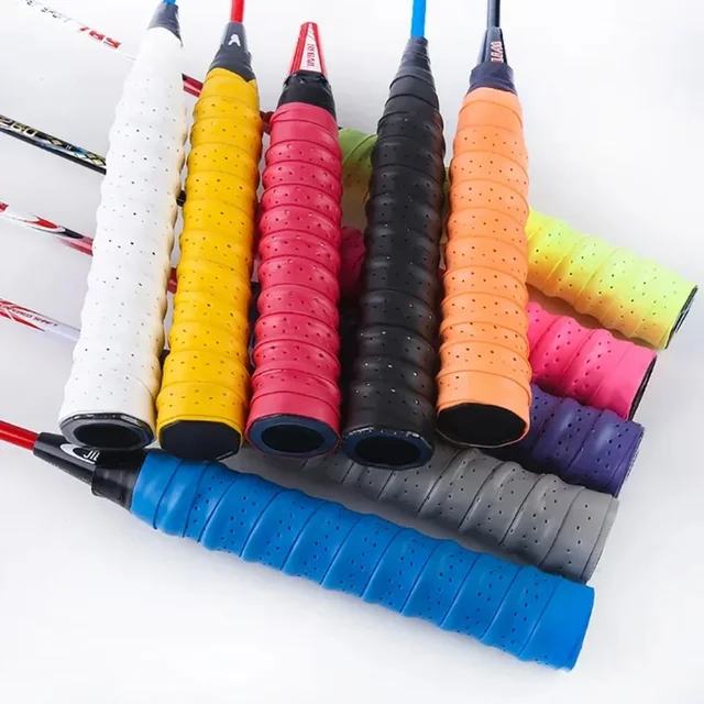 2PCS Sports Sweatbands - Perforated Breathable Wristbands , Anti-Slip Grip for Badminton/Tennis/Fishing, Thick Cotton 2