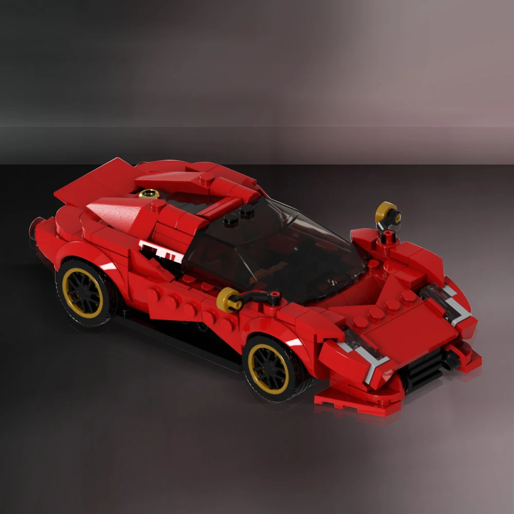 

Модель спортивного автомобиля MOC 138688 De Tomaso P72, Модель гоночного автомобиля, винтажные модели автомобилей, кирпичные игрушки, детские подарки на день рождения