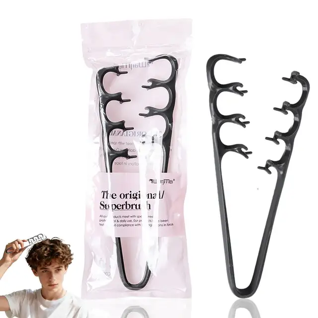 Peigne texturant volumateur, peigne à dents larges pour salon, peigne coiffant pour cheveux bouclés et volumineux, pour la séparation des mèches et la création de frange, pour salon et usage domestique 1