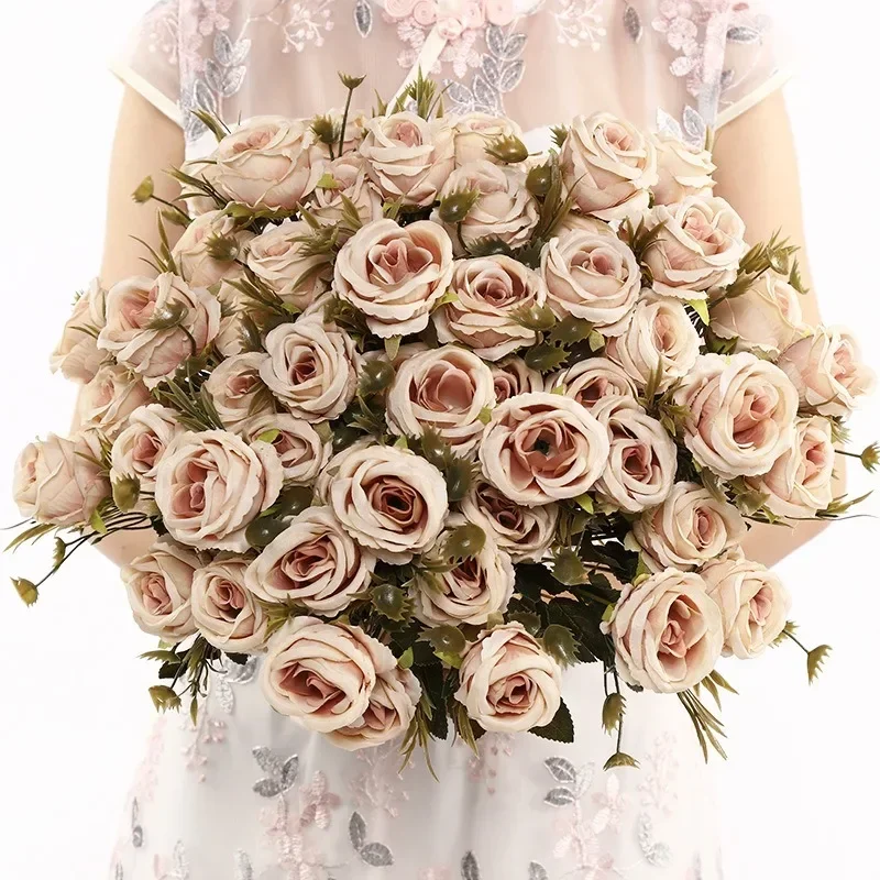 Elegant Silk Rose Bouquet for Weddings and Home Decor