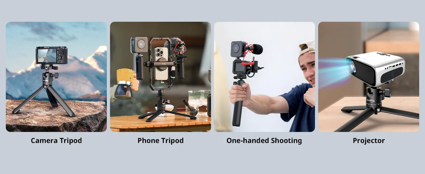 Metal Tabletop Tripod with Arca-Swiss Quick Release Plate & Panoramic Ball Head