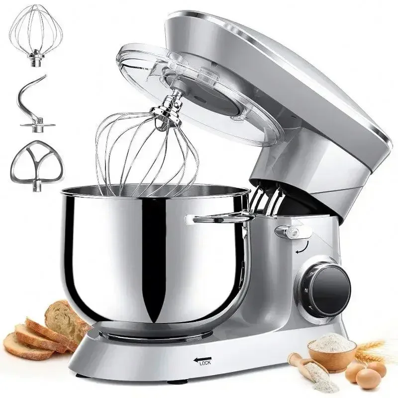 Stainless Steel Ten Speed Tilt Head Kitchen High Efficiency Lower Operation Noise Electric Mixer