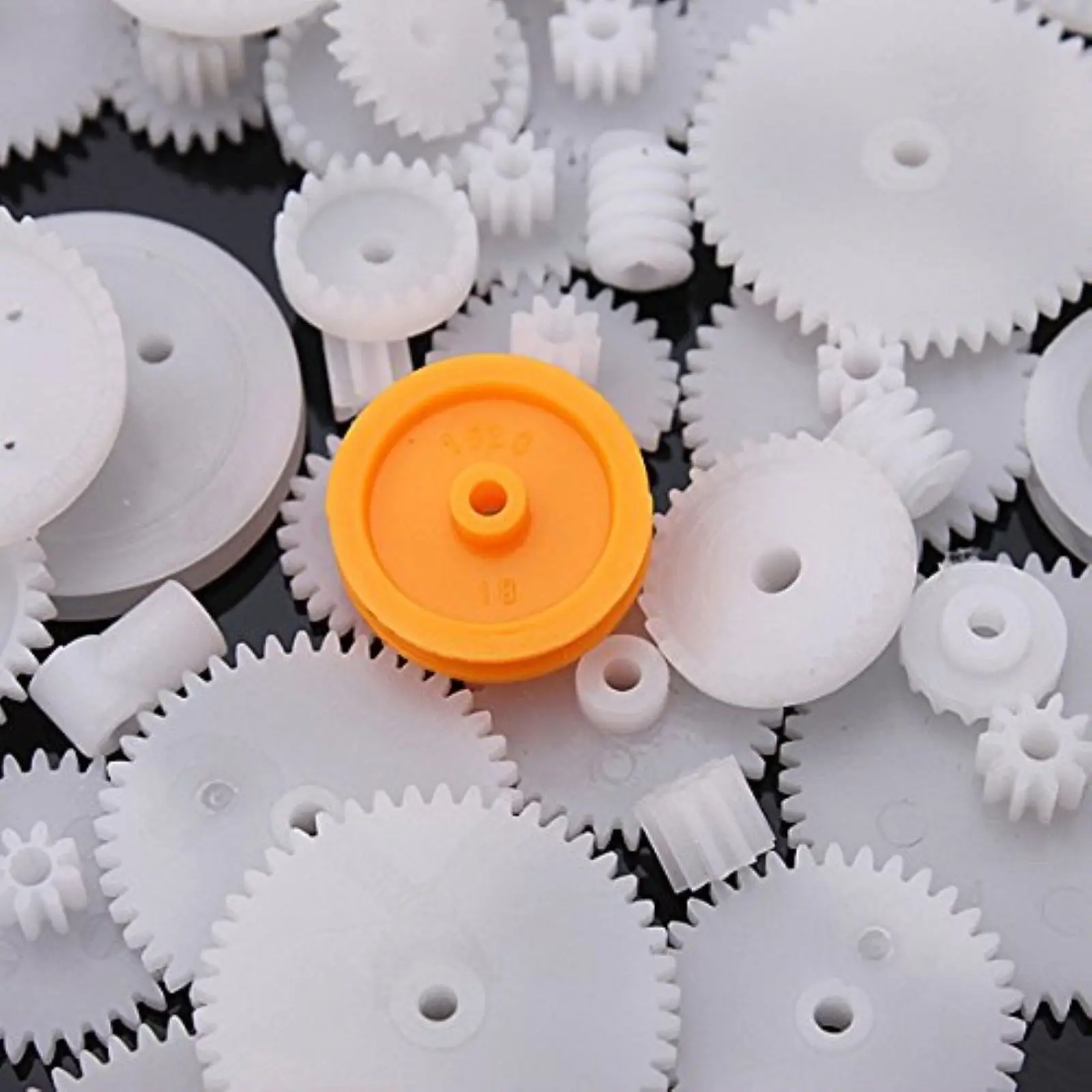 75pcs Type PC Crown Gear Single Double Reduction Worm Wheel Up Small Parts DIY Gear For Robot Smart car spindle gear crown gear