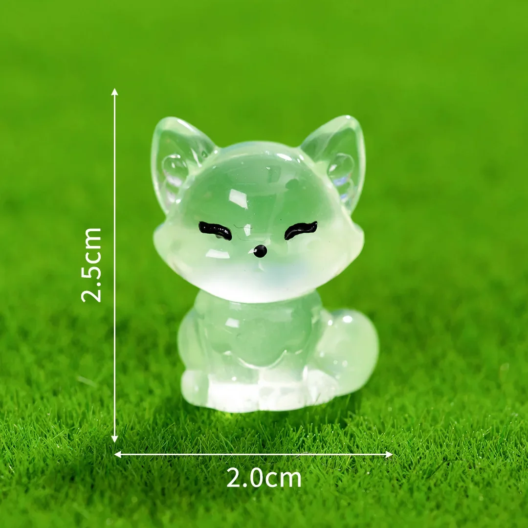 10/20/50PCS Luminous Mini Foxes Fairy Garden Decoration Glow At Night DIY Miniature Figurines Home Decor Desktop Ornament 6