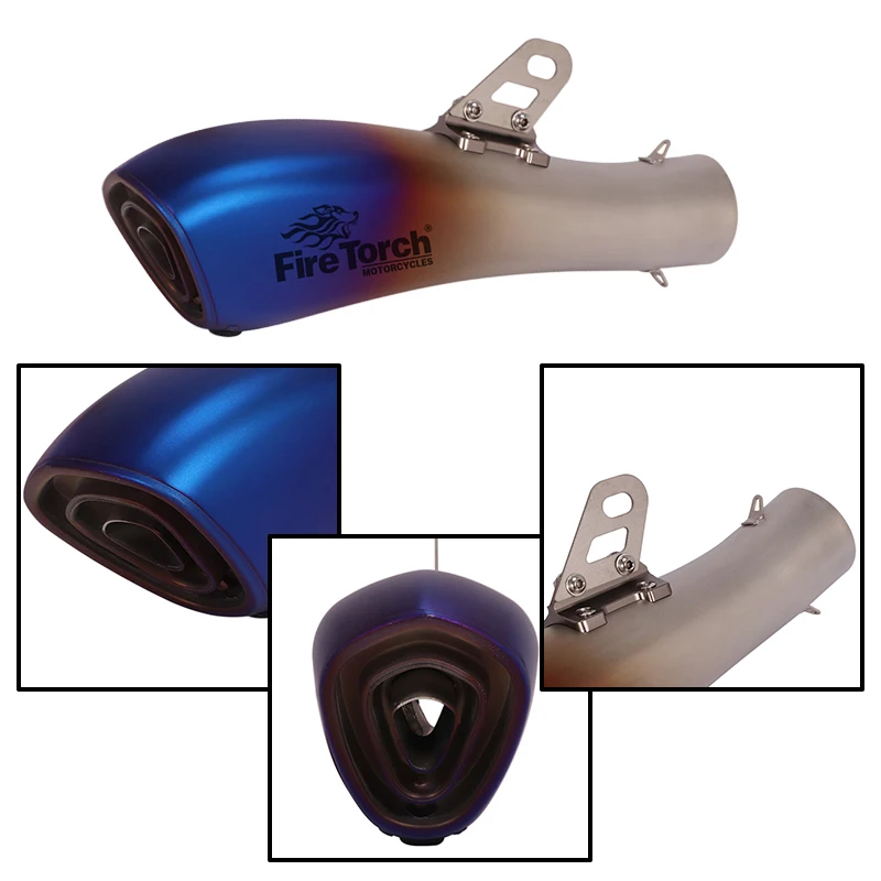 Universal Motorcycle FIRE TORCH Exhaust System Left & Right Moto GP Muffler Modify 51-60mm DB Killer For R15 R6 R1 Z250 Z900 - Image 4
