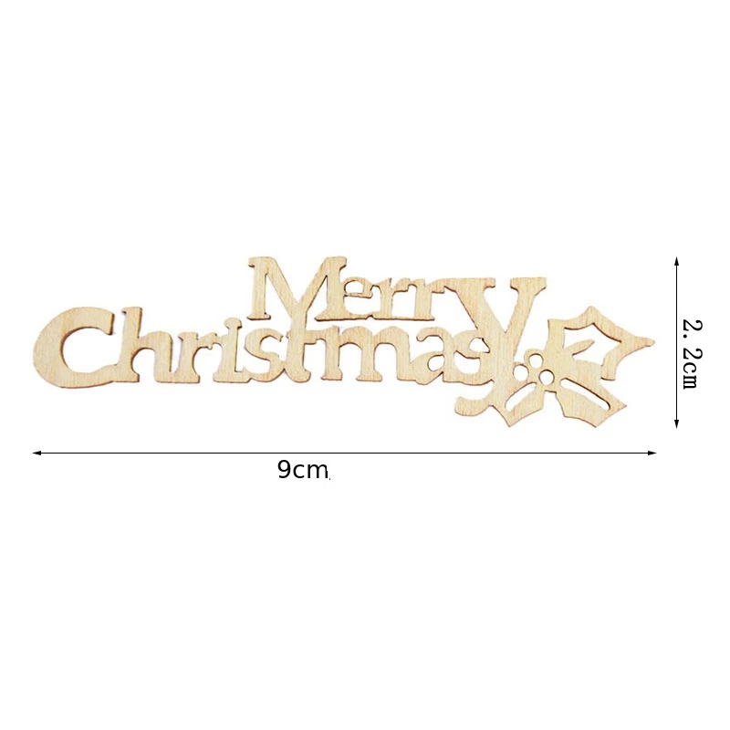 Merry Christmas Hanging Ornament Wooden Letter Christmas Crafts 10/30pcs christmas decorations