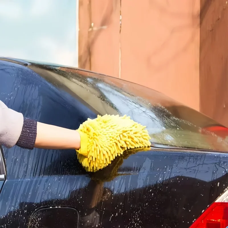 Ultra fine fiber car wash gloves for car cleaning, soft wash gloves