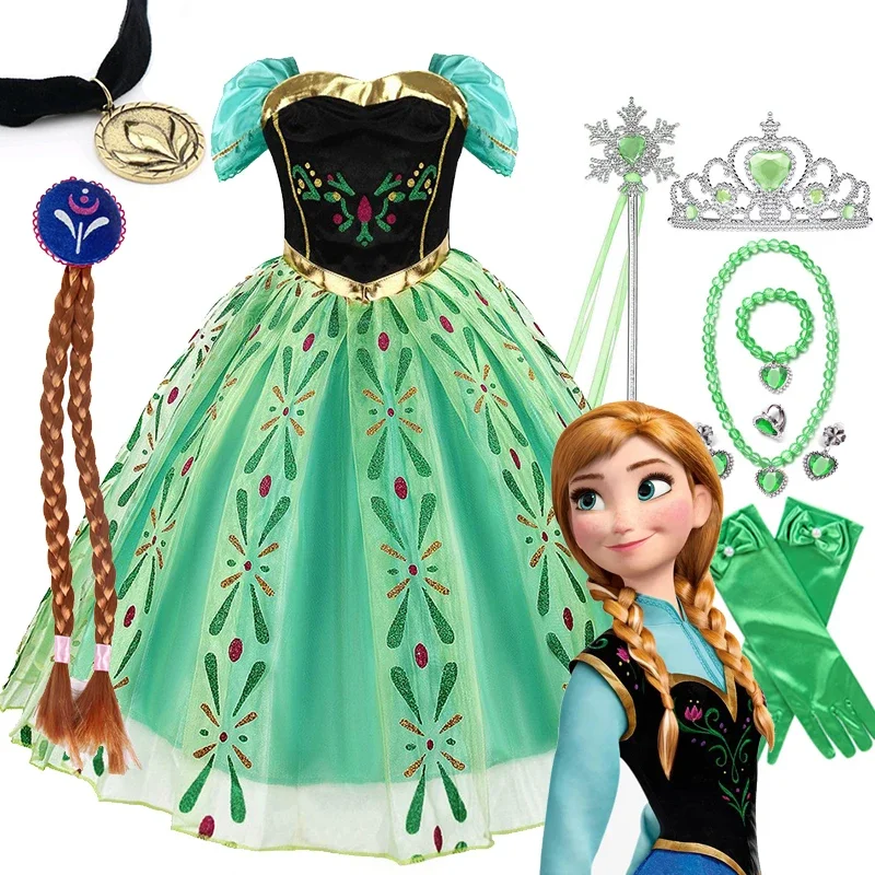 Elsa Dress Vestido Verde De Elsa Frozen Vestido Elsa Para Chicas