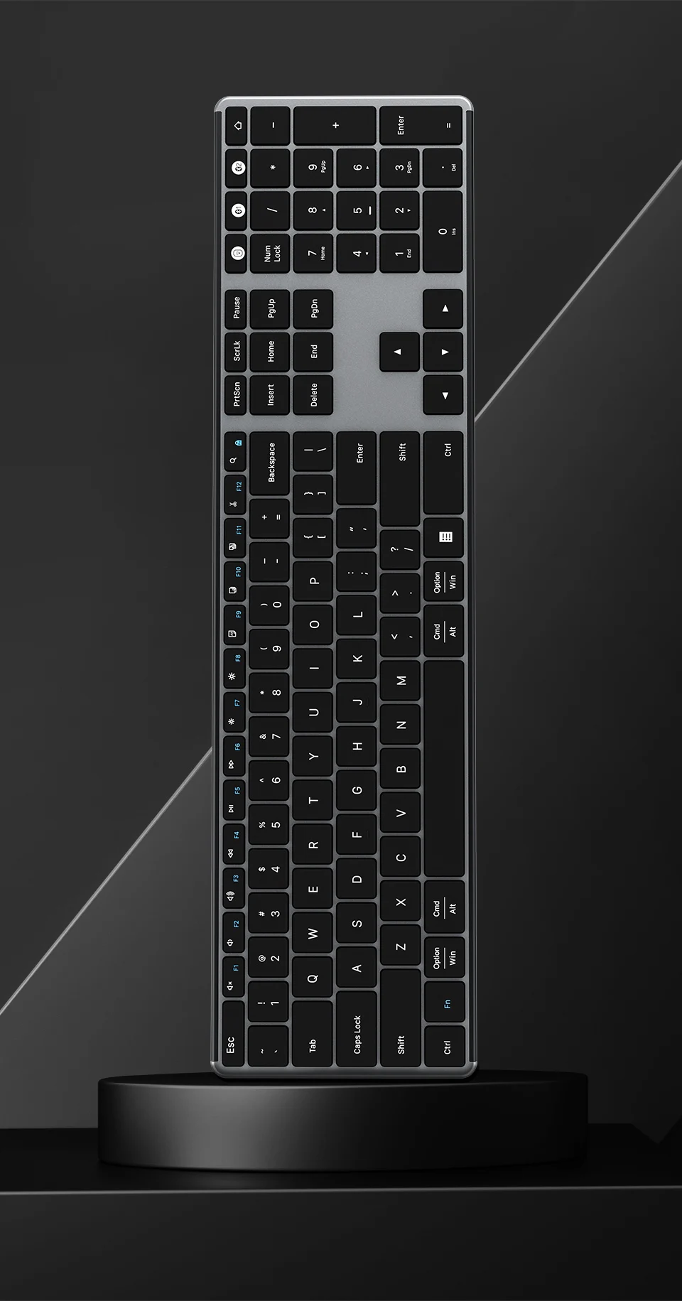 duplo 3 zona chave teclado escritório teclado