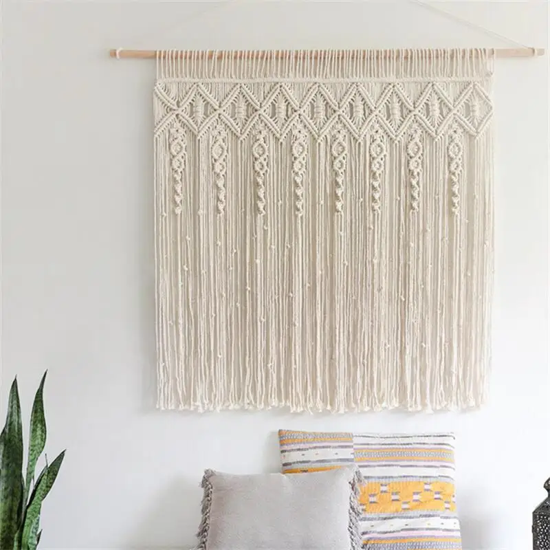 Love Boho Macrame Tapestry Tasselled Curtan | Rdeau macramé, Rdeau