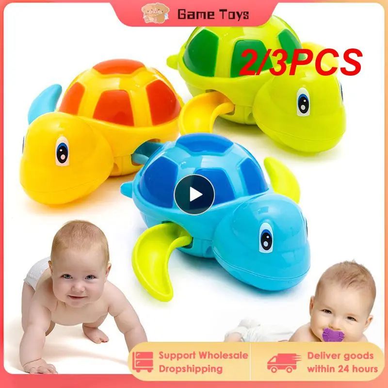 

2/3PCS Children's Bath Turtle Toys Clockwork Turtle Shower Toy Baby Swim Play Toy Swimming Pool Accessories Baby Pools Water