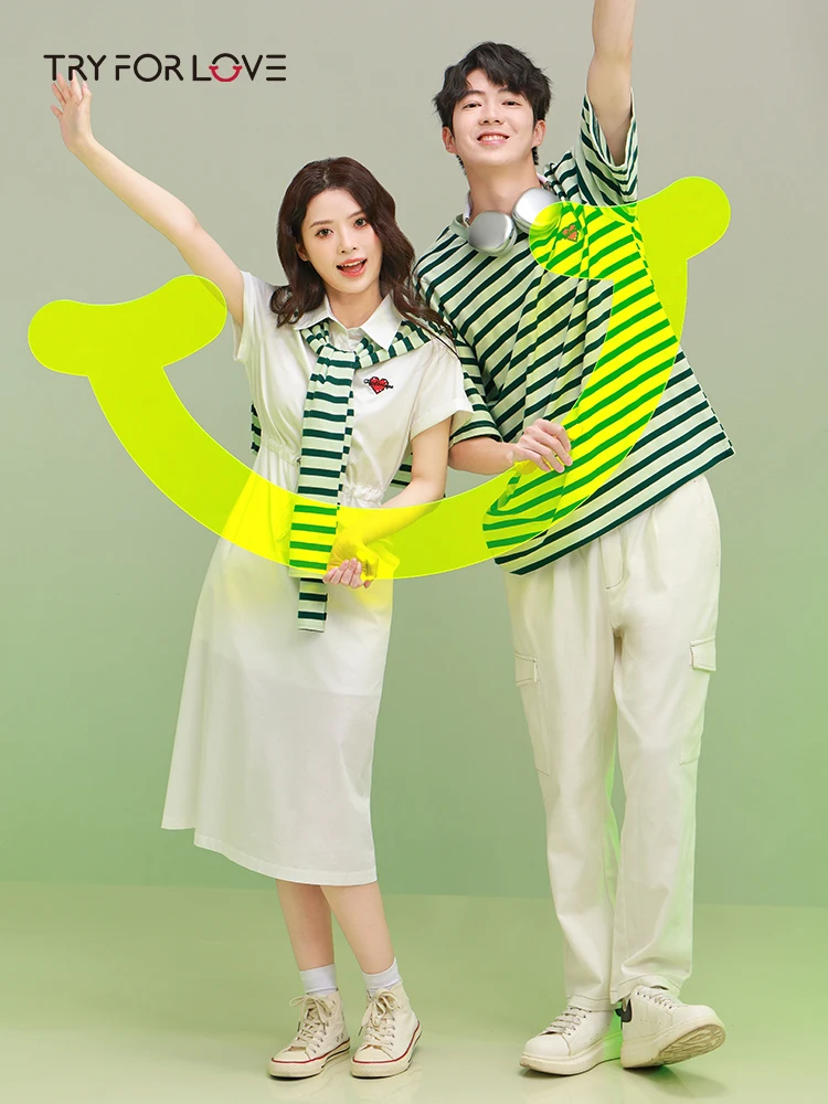 

Повседневные Летние футболки с коротким рукавом для влюбленных пары 2024 y2k в эстетике Харадзюку футболки для влюбленных топы с круглым вырезом Подарок на годовщину