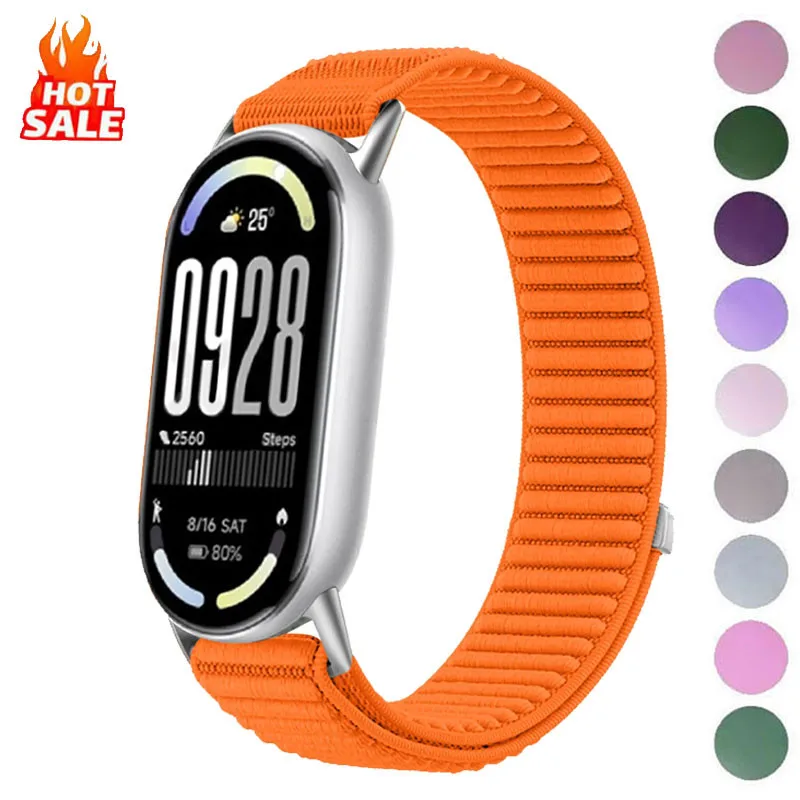 샤오미 스마트 밴드 8 스트랩 미밴드 8 9 10 교체용 나일론 스트랩 (Mi Band 10 9 8 호환)