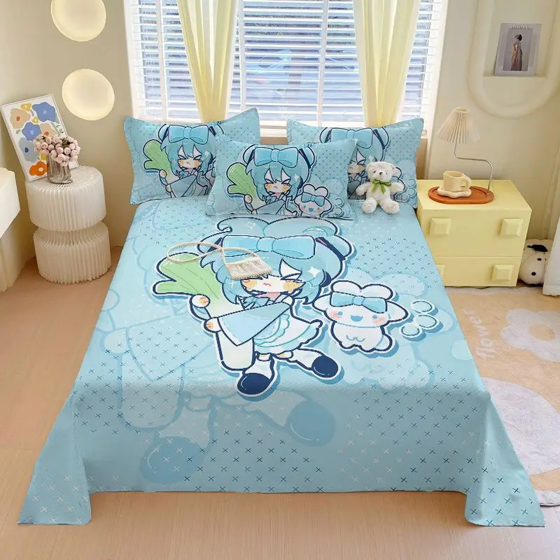 初音ミクアニメ二次元漫画プリントベッドシーツクリエイティブガーリー
