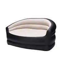 Inflatable Sofa Comfortable Flocked Air Couch Perfect Home Outdoor Camping Travel No Pump Required 1