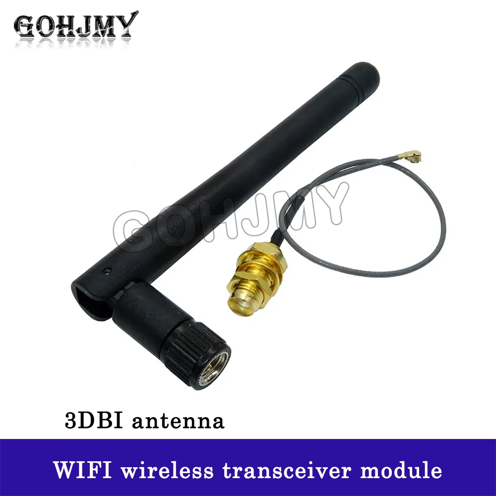 1 zestaw 8266 ESP8266 szeregowy WIFI bezprzewodowy moduł aparatu nadawczo-odbiorczego MT7681 3DBI wzmocnienie anteny 1 1 zestaw 8266 ESP8266 szeregowy WIFI bezprzewodowy moduł aparatu nadawczo-odbiorczego MT7681 3DBI wzmocnienie anteny