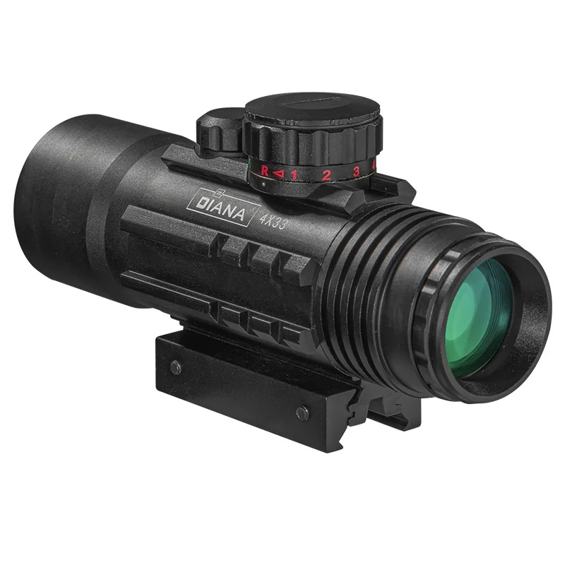 DIANA 4X33 Green Red Dot Sight Scope Tactical Optics Riflescope Fit 11mm 20mm Rail Rifle Scopes for Hunting