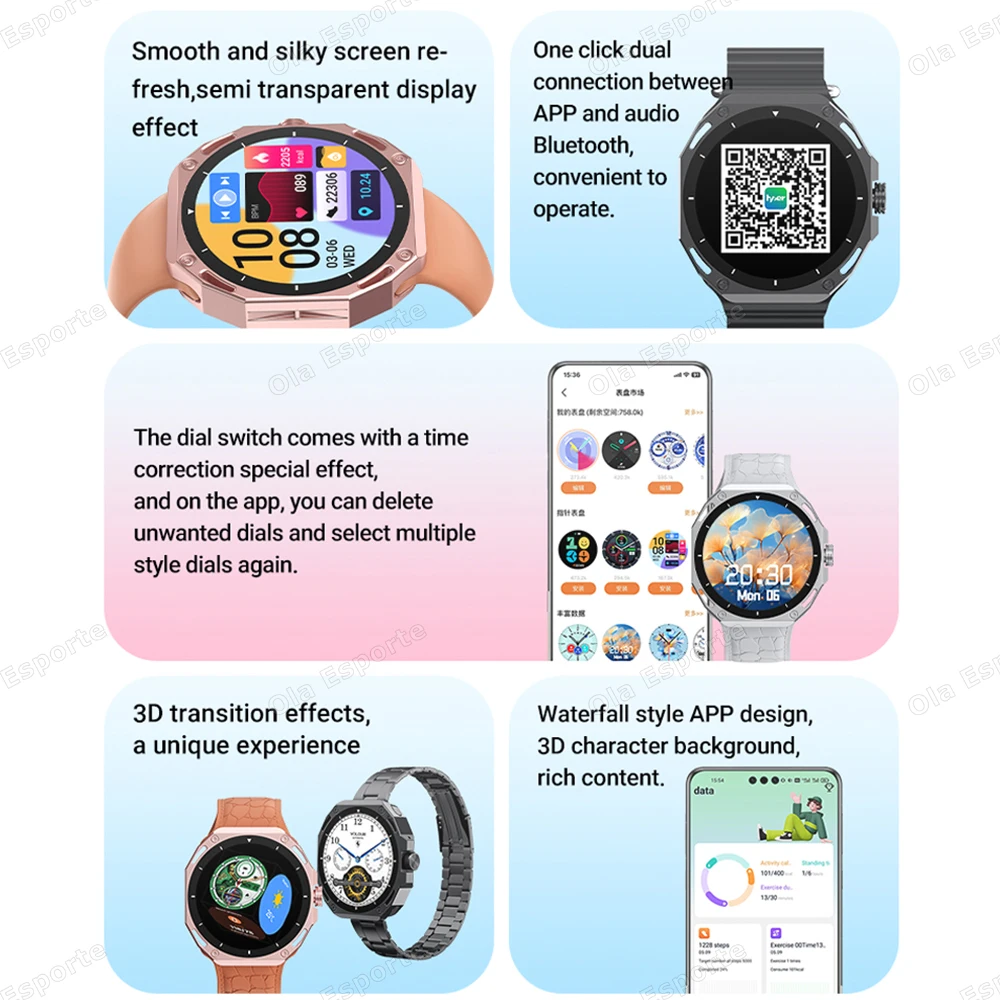 +7Pcs Smart Watch Women Men Full Touch Screen Bluetooth 5.2 Call Waterproof Watches Sports Fitness Tracker Factory IP67 ZL02 New 2