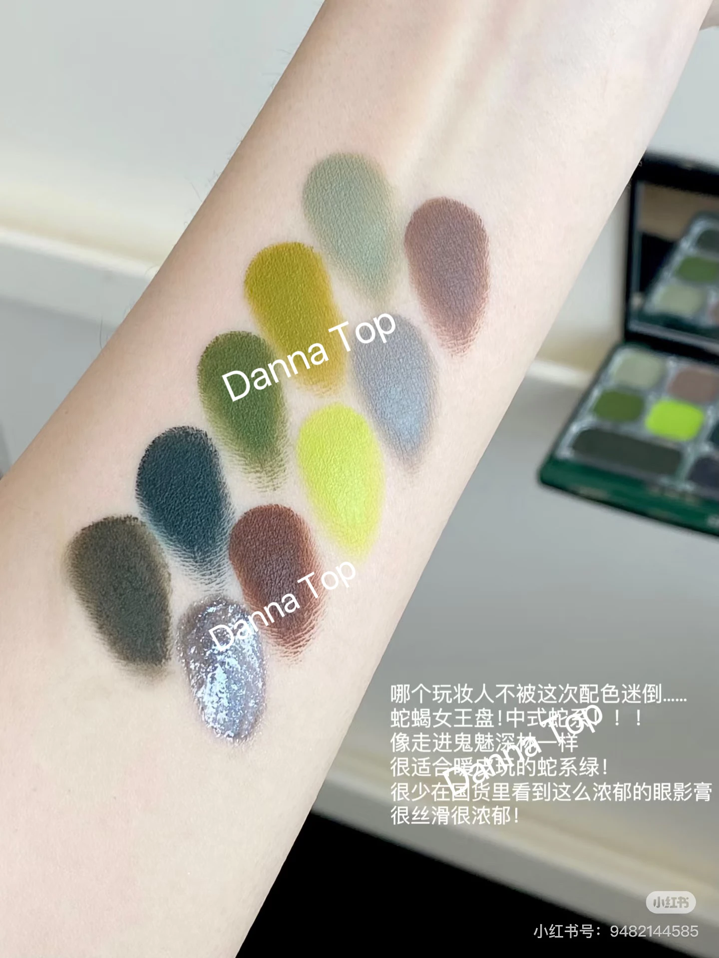 Qianyan Year of the Snake Limited Makeup Mirror Set Matte Shimmer Eyeshadow Multi-Purpose Cream lipstick blush highlighter 5