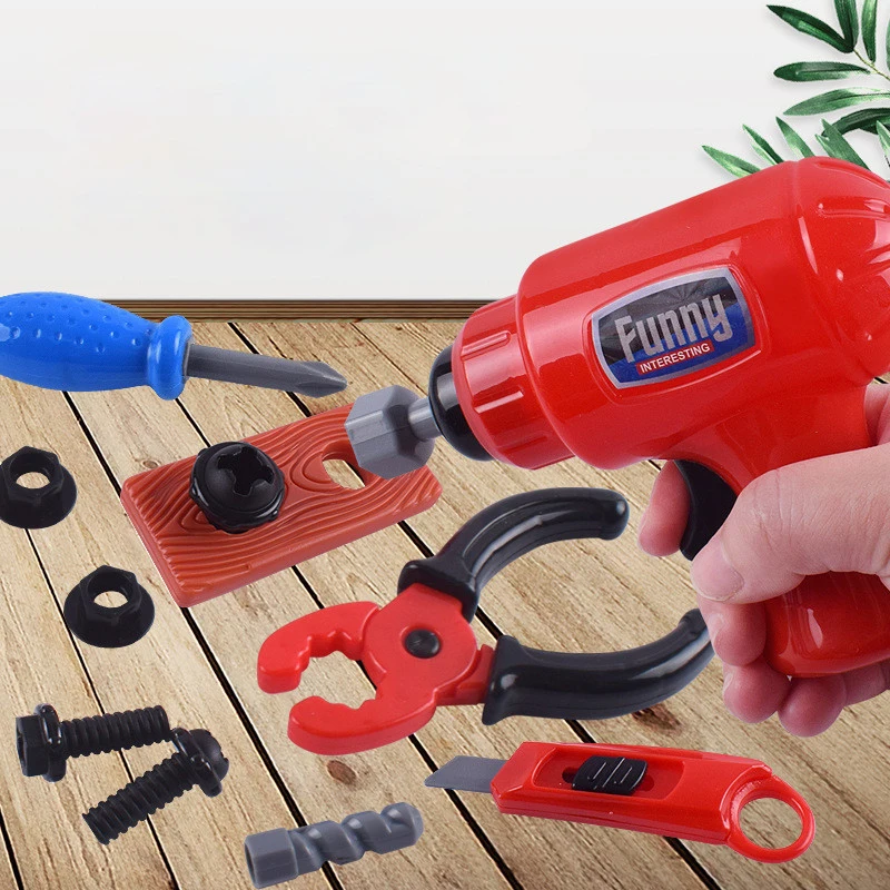 Kids Tool Set for Boys Pretend Play Toddle Tool Kit Repairing Construction Children Toys Montessori Educational Toys Gift
