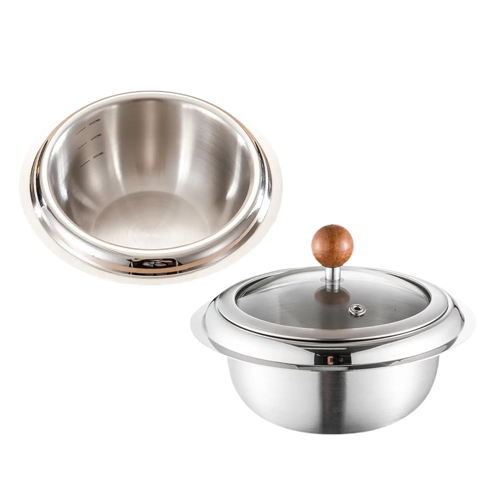 Stainless Steel Mixing Bowl Sturdy 1L Practical Kneading Bowl Serving Bowl for Kitchen Home Restaurant Cooking Meal Prepping