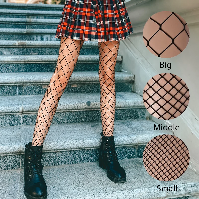 Black Mesh Fishnet Nylon Tights - Sexy Jacquard Body Stockings Hosiery Lingerie